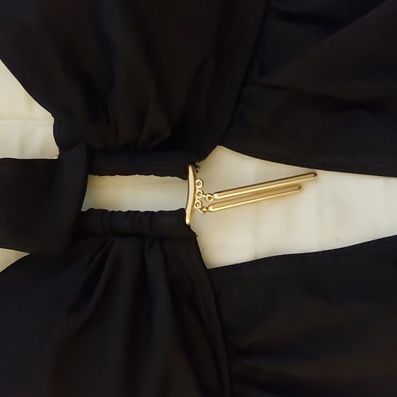 Black Kenneth Cole New York Cut Out Bathing Suit 1Pc NWT - Picture 2 of 5